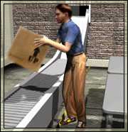 Man lifting up box